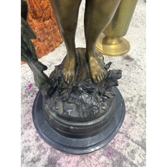 Bronze Auguste Moreau's "Summer Dreams" 36in Moreau Sculpture Signed For Sale In Atlanta - Image 6 of 12