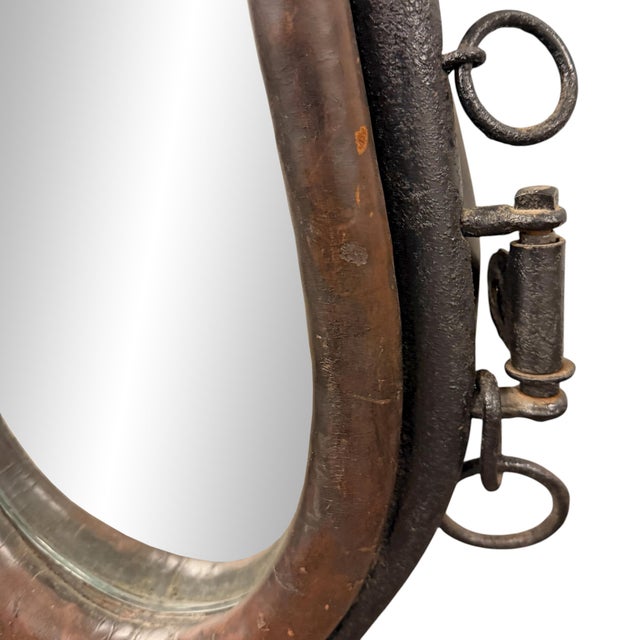 Early 20th Century English Draft Horse Collar Framed Mirror For Sale - Image 11 of 11