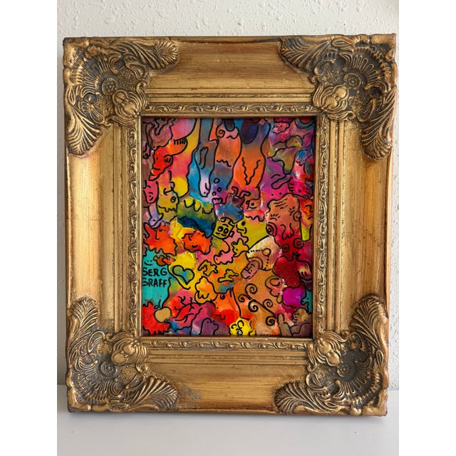 Original Abstract Painting Serg Graff "Wild Creatures" Surreal Fantasy Art, Coa For Sale In Jacksonville, FL - Image 6 of 10