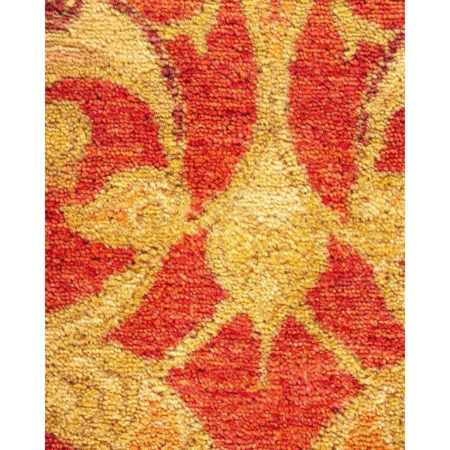 Traditional Mogul Collection Hand-Knotted Area Rug - Orange 7' 10" x 10' 2" For Sale - Image 3 of 9