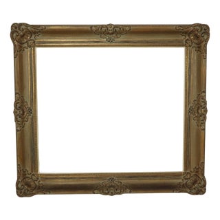 Large Baroque-Style Gilt Wooden Frame For Sale