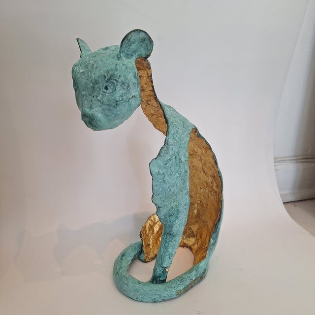 Antonio Giancaterino, The Cat, Bronze Sculpture, 2019 For Sale - Image 4 of 6