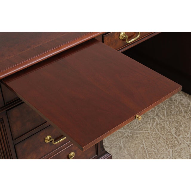 Councill Business Large Walnut Executive Office Desk For Sale - Image 10 of 18