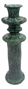 1970s Moroccan Tamegroute Glazed Candlestick Holder