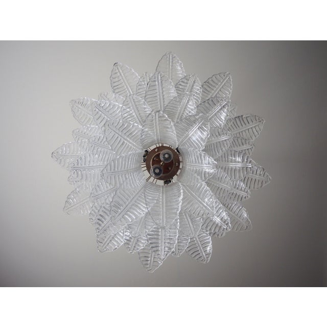 Italian Murano Three-Tier 48 Transparent Felci Glass Chandelier, 1990s For Sale - Image 4 of 15