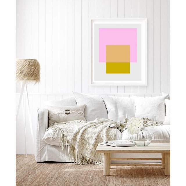 "The Interaction of High Pink and Spring Green" by Liz Roache (Pink, Green, Gray) This Modern, Mid Century, Contemporary...