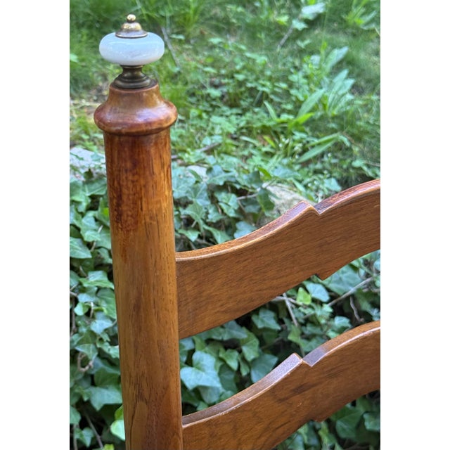 Vintage Country French Dining Ladderback Chairs Crafted- Set of 4 For Sale - Image 10 of 12