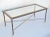 Mid-Century Modern Maison Lancel French Polished Brass, Steel & Glass Top Coffee Table Claw Feet For Sale - Image 3 of 13