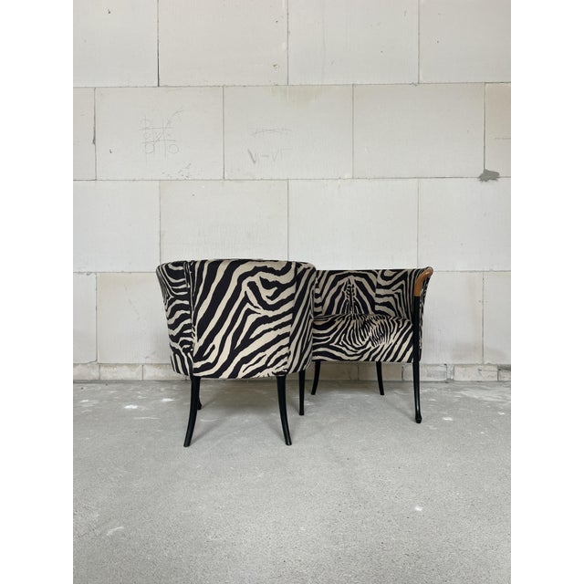 Mid-Century Modern Tête-À-Tête Conversation Sofa from Giorgetti, 1980s For Sale - Image 3 of 12