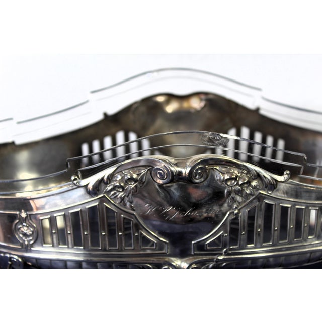 Silver-Tin Jardiniere attributed to Quist, Germany, 1890s For Sale - Image 4 of 11