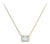 GIA certified 1.00 carat F VS2 emerald cut diamond East-West pendant For Sale