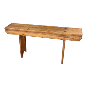 Antique English Country Pine Bench, C 1860.