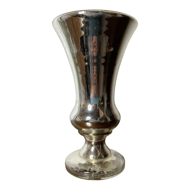Antique Mercury Glass Vase For Sale