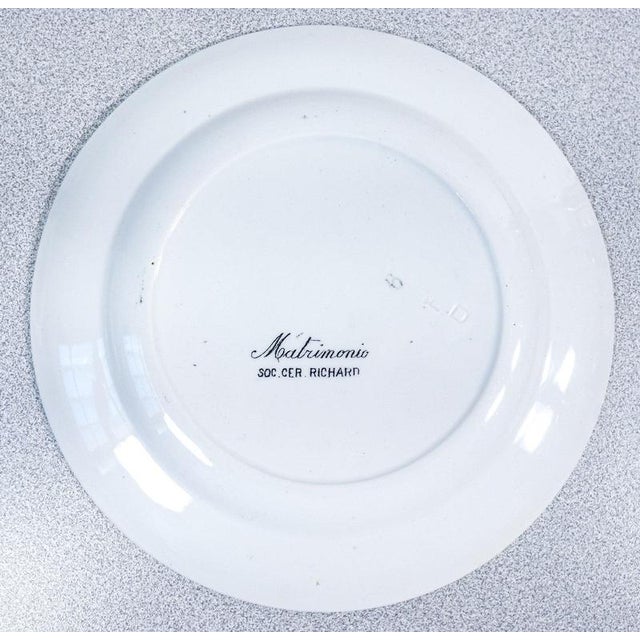 Wedding Series Plates in Porcelain by S.C.Richard, 1890s For Sale - Image 17 of 18