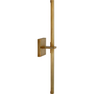 Kelly Wearstler for Visual Comfort Signature Axis Large Linear Sconce in Antique-Burnished Brass For Sale