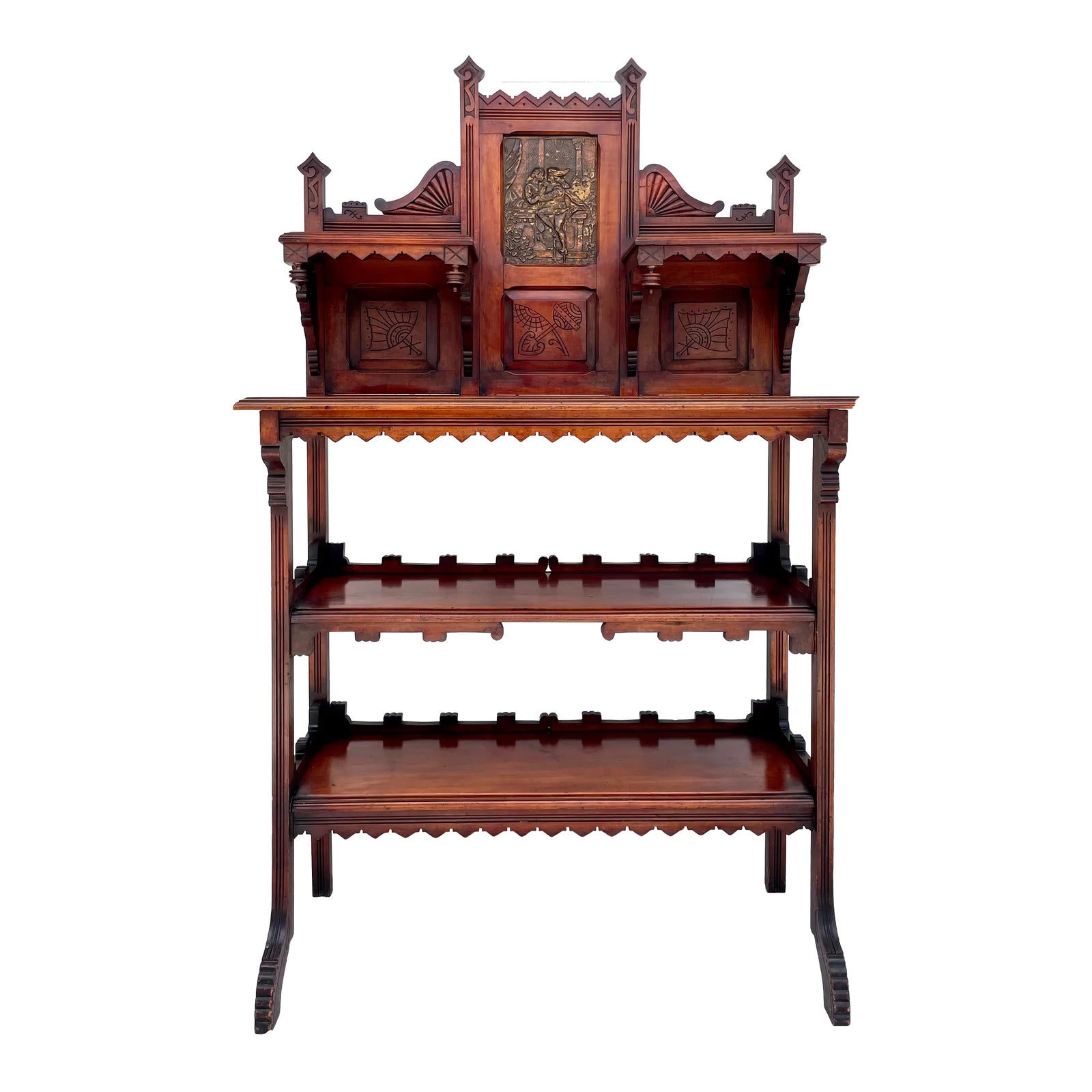 European Traditional Carved Wood Etagere Dry Bar Chairish