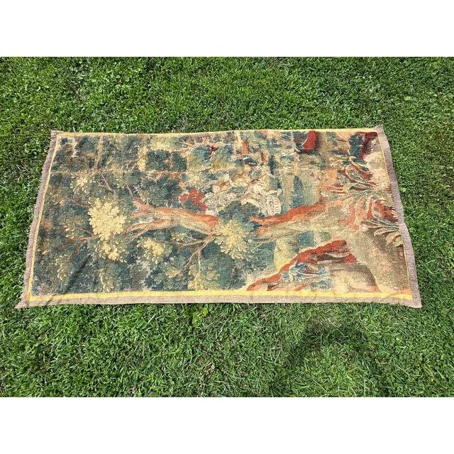 Very Large 19th Century Antique French Verdure Tapestry For Sale - Image 12 of 15