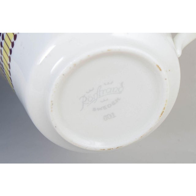 Mandarin Teacups with Saucers by Marianne Westman for Rörstrand, 1960s, Set of 8 For Sale - Image 4 of 5