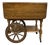 Vintage Oak Drop Leaf Bar Cart Tea Cart For Sale