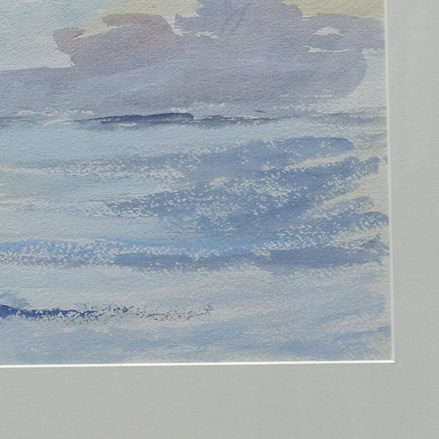 Late 20th Century Original Seascape Watercolor Signed For Sale - Image 4 of 6