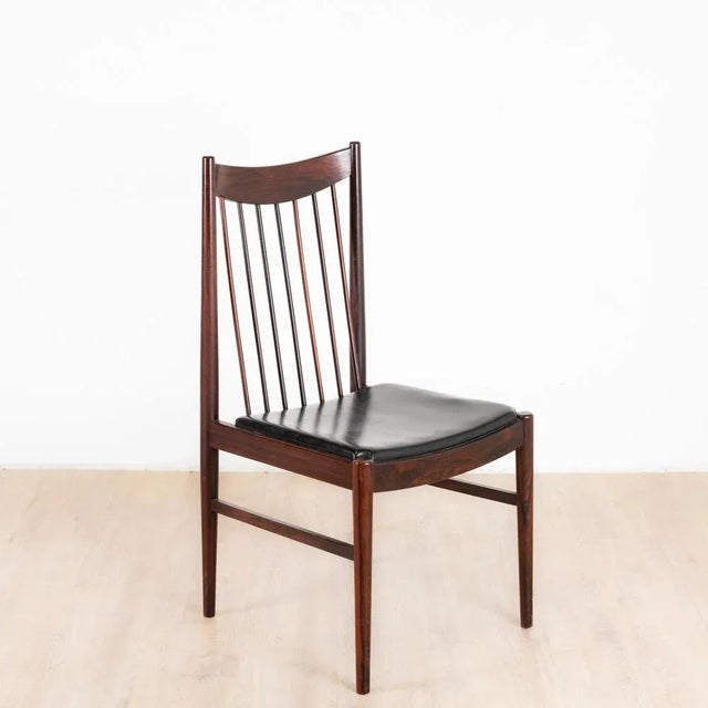 Black Rosewood Chairs by Arne Vodder for Sibast, Denmark, 1960s, Set of 6 For Sale - Image 8 of 9