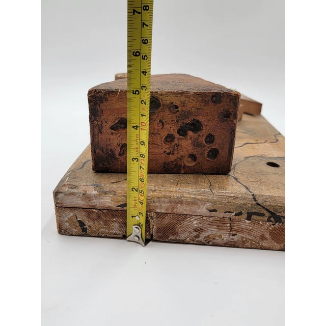 Antique 19th C One Of A Kind English & Continental Wooden Cheese Display Board. For Sale - Image 16 of 16