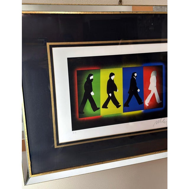 1960s Marco Lodola Color Screenprint on Paper, “a.p.” (Artist’s Proof) Mirror-Frame For Sale - Image 14 of 18