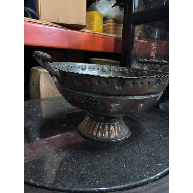Mid 20th Century Wide Copper Colander Bowl For Sale - Image 12 of 12