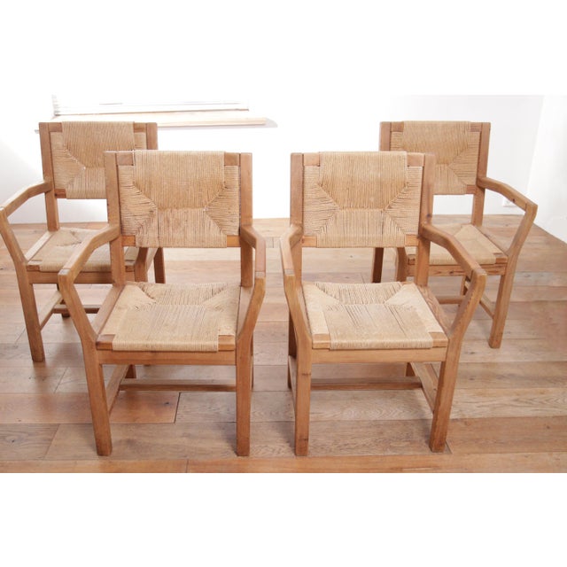 Vintage Danish Dining Chairs in Papercord by Tage Poulsen, 1974, Set of 4 For Sale - Image 4 of 18