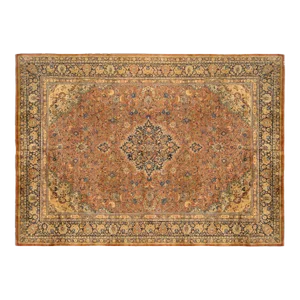 Antique Persian Sarouk Oriental Rug, in Room Size, with Central Medallion