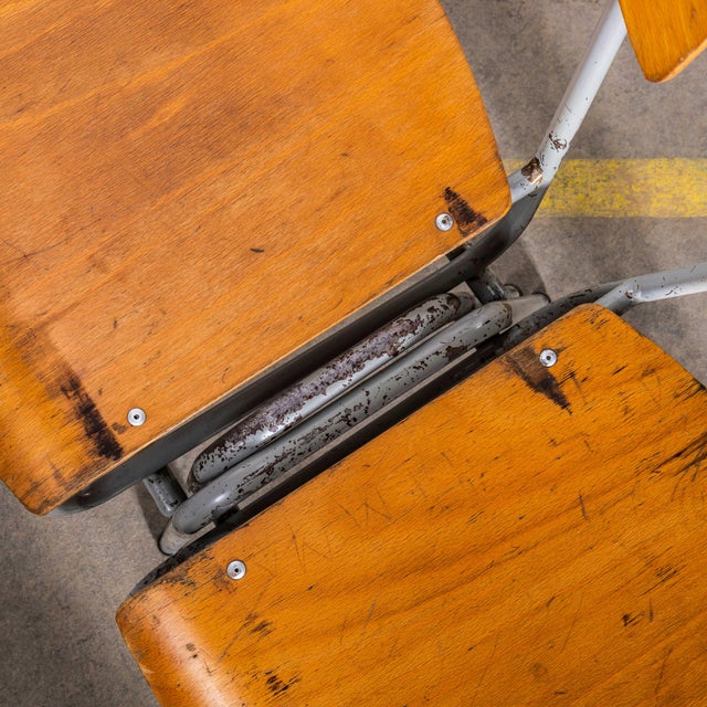 Vintage English Stacking Dining Chairs, 1950s, Set of 4 For Sale - Image 12 of 14