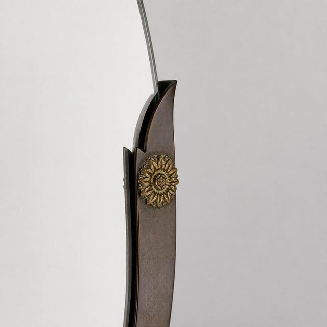 Gold Vintage Sculptural Vanity Mirror by Gio Ponti, Italy, 1950s For Sale - Image 8 of 16
