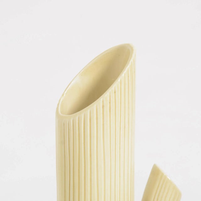 Mid-Century Faux Bamboo Vases, Set of 2 For Sale - Image 14 of 15
