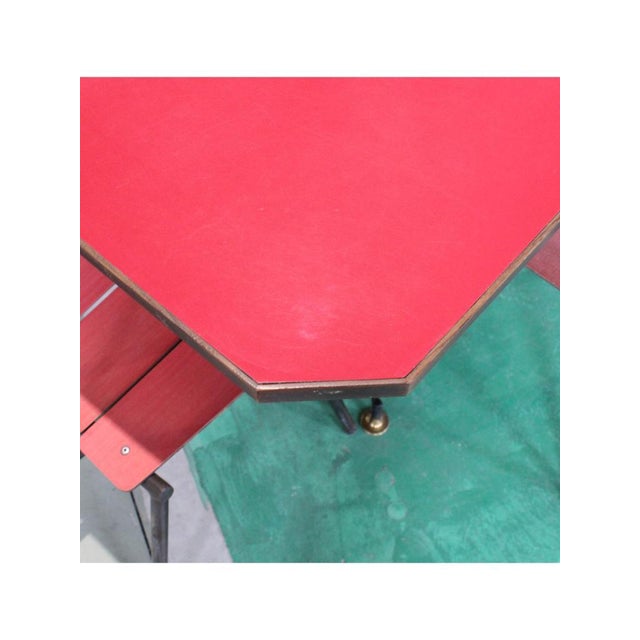Type: Shaped Formica table Date: 1950–59 Style: Mid-Century Origin: Italy Materials: Formica, metal, wood Model: 6-seater...