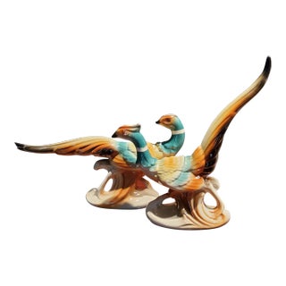 Mid 20th Century Mid-Century Modern Pair of Ring Neck Pheasants by Copley For Sale
