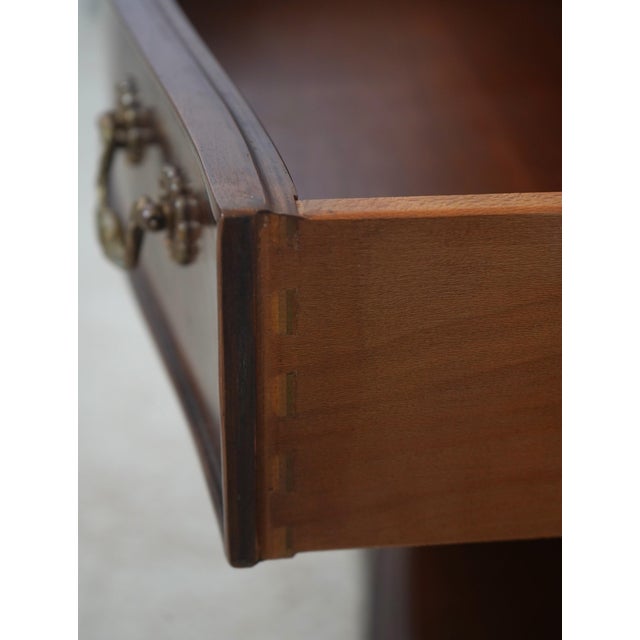 Drexel Heritage Pair Drexel Heritage Chippendale Mahogany Nightstands For Sale - Image 4 of 18