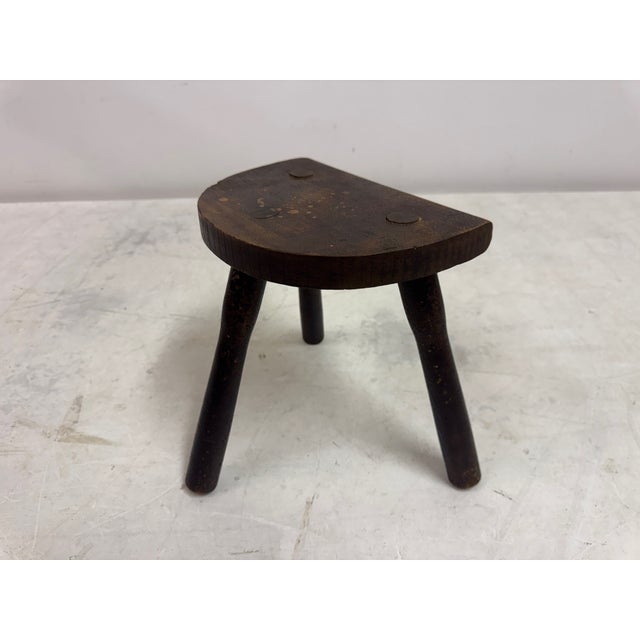 French D-Shaped Milking Stool, 1950s For Sale - Image 4 of 10