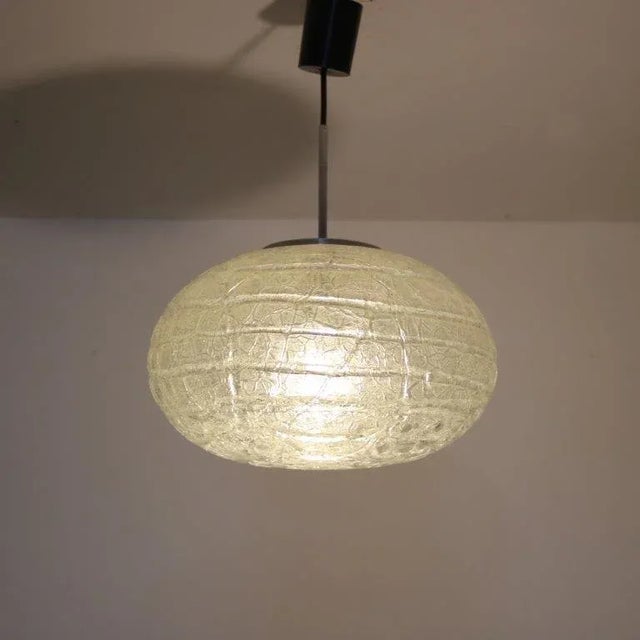 Glass Hanging Lamp by Doria Leuchten, Germany, 1960s For Sale - Image 5 of 10