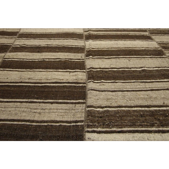 Mid 20th Century Mid 20th Century Wabi-Sabi Turkish Kilim Rug - 08'09 X 11'02 For Sale - Image 5 of 8