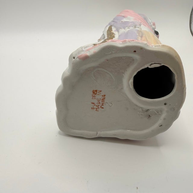 Vintage Chinese Porcelain Girl Court Lady Shougu Hand Drum Musician Geisha Style For Sale In Miami - Image 6 of 12