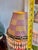 Tracy Porter Stonehouse Farm Goods Hand Painted Wooden Table Lamp With Checked Crystal Lamp Shade For Sale - Image 10 of 11
