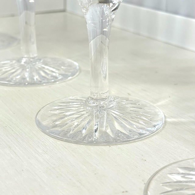 1970s 1970s Stuart Crystal "Glencoe" Water Goblets - Set of 5 For Sale - Image 5 of 7