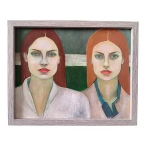 Avery and Hazel. Contemporary Figurative Oil Painting by Christopher Barrow