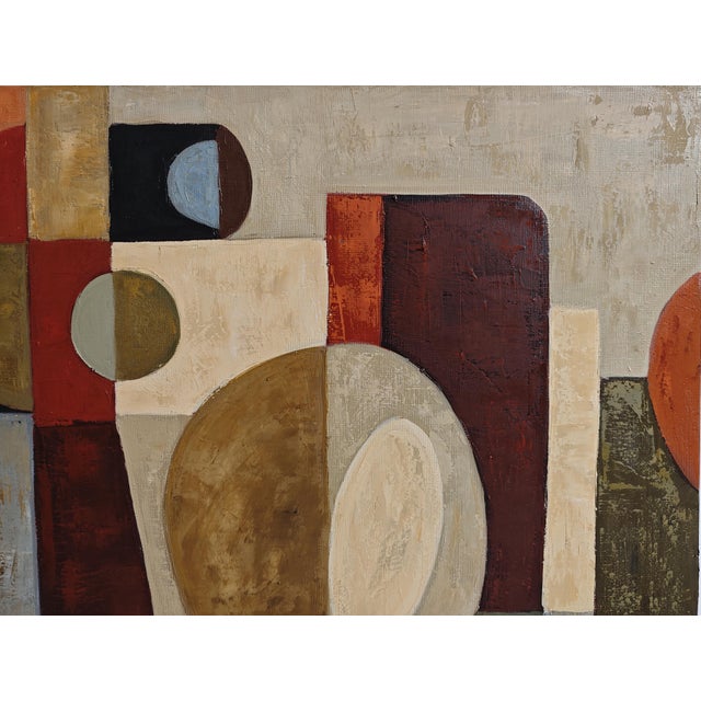 2020s Totem, Contemporary Abstract Geometric Oil Painting Framed by Sophie Dumont For Sale - Image 5 of 8