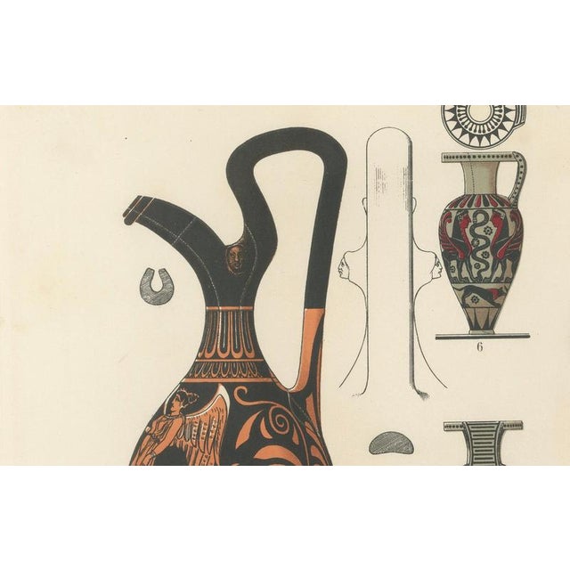 Paper Albert Genick, Greek Jugs with Classical & Winged Figures, 1883, Lithograph For Sale - Image 7 of 12