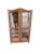 Antique Oak Glass Display Cabinet – Industrial Country Store Vitrine, Bookcase For Sale - Image 4 of 18