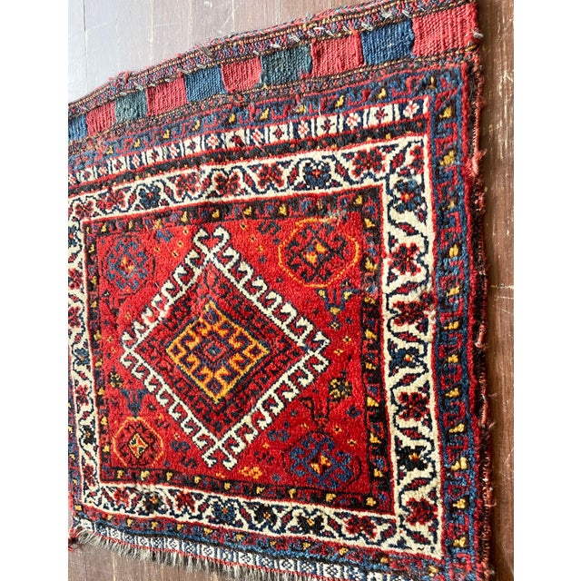 Antique Qashqai Bag Rug, 23" X 25" For Sale - Image 9 of 9