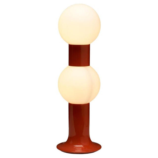 Space Age Orange T 144 Table Lamp from Kontakt-Werkstätten / Kontakt Leuchten, 1970s For Sale - Image 12 of 12