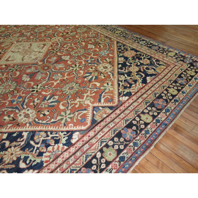English Antique Persian Mahal, 9'8'' X 12'3'' For Sale - Image 3 of 11