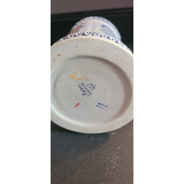 This authentic vintage Thewalt beer stein was crafted in Western Germany and features richly detailed, hand‑painted...